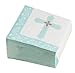 Religious Paper Napkins with Cross Design (White, Aqua, 6.5 x 6.5 In, 150 Pk)