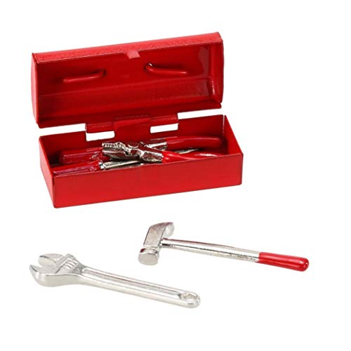 image for Kasien Mini Hammer Wrench Tool Box,1:10 RC Crawler Car Accessories Min