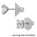 Universal EZback Earring Backs Soft Clear Silicone and Sterling Silver Medium 2 Pairs