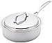 USA Pan Cookware 5-Ply Stainless Steel 8 Inch Sauce Pan with Cover, Oven and Dishwasher Safe, Made in the USA