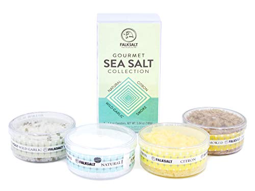 FALKSALT 4-Pack Mediterranean Sea Salt Flakes Gift Set - All Natural Finishing Flake Salt - Great for Meat, Poultry, Seafood, Veggies, Sweets, & Cocktails (4 x 1.4 OZ Canisters) - Thumbnail 2