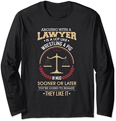 Unisex Funny Arguing with a Lawyer T-Shirt XL: Black