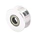 Anycubic Aluminum 5mm Bore Toothless Idler Timing Belt Pulley with Dual Ball Bearing for 3D Printers GT2 Belt