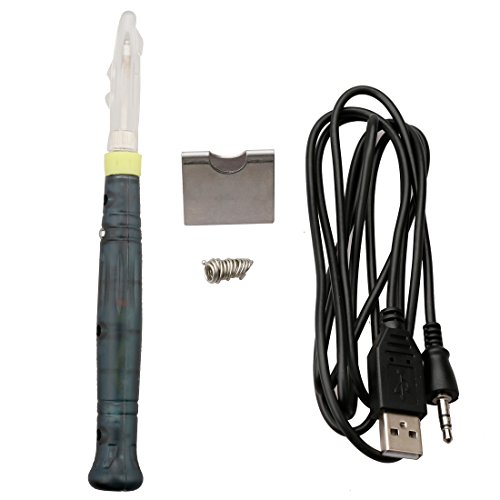 A-szcxtop Portable Professional Electronic Tools USB Powered Soldering Iron with Stand Tool