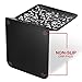 Lafbo™ Luxurious Metal Black Bookends – Floral Pattern Engraved Book Stands – Lightweight & Durable Book Holders – Non-Slip Book Ends – Measures 6.7 x 5.2 x 6.3 inches - 2 Sets of 2 Book Supports(4)