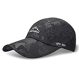 TARTINY UPF50+ Protect Sun Hat Unisex Outdoor Quick dry Collapsible Portable Cap (C-Black)