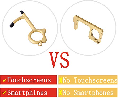 Bola Rung 3Pcs Contactless Door Opener Tool With 3 Retractable Buckles No Touch Door Opening Key Door Handle Opener Keychain Hygiene Door Opener