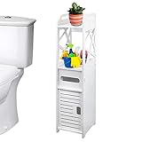 DL furniture - Bathroom Storage Shelf Drawer Multi Compartment Organizer, Water Proof, Anti Decay, Anti Rot, Environmental Friendly | White