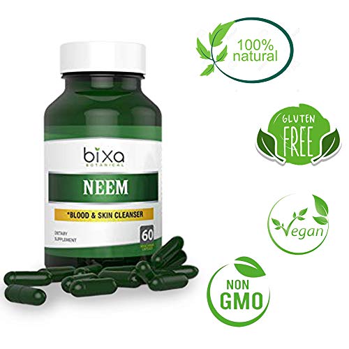 Bixa Botanical Neem Leaf Extract 3 Bitters Veg Capsules, Ayurvedic