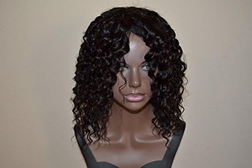Handmade Wig - Brazilian Deep Wave Human Hair Natural Color 12-12-12