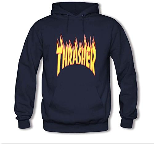 JITAU Custom Casual Cotton Thrasher Hoodies For boy's Small Blue