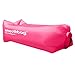 Inflatable Lounger and Indoor Outdoor Sofa: Lazybag Air Lounge Chair with Built-in Headrest | Banana Sleeping Bag, Hammock, Pool Float, Portable Camp Seat, Lazy Hangout Couch Bed (Pink)
