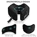 Familamb Travel Pillow Memory Foam Neck Pillow with Washable Cotton Cover-Ergonomic Design -Neck Head Chin Support Soft Pillow- Airplane Travel Kit with Bag,Eye Masks and Earplugs Black