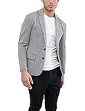 Daupanzees Mens Casual Two Button Suits Lapel Blazer Jacket Lightweight Sport Coat (Gray, Small)