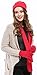 3 Piece Hat, Scarf & Glove Women's Winter Set,Red