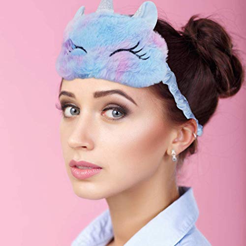 Unicorn Backpack Leather Rainbow Bag with Unicorn Eye Mask & Necklaces (Pink Set 1)