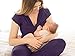 Kindred Bravely Davy Ultra Soft Maternity & Nursing Pajamas Sleepwear Set (Eggplant, Large)