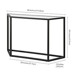 Levi 44'' Wide Trapezoid Console Table in Blackened