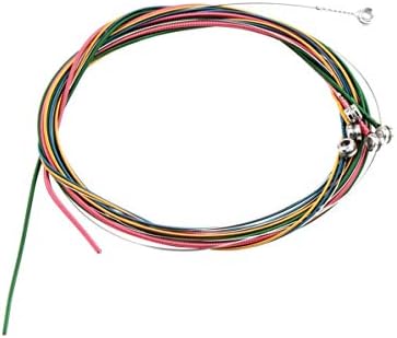 Multiple Color 1-6 E B G D A E Rainbow Colorful Firm Copper Alloy Guitar Strings Set for Acoustic Guitar Equipment