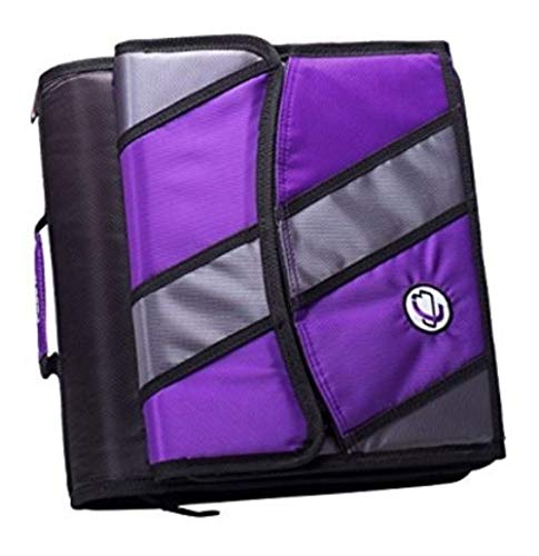 Med Manager XL by Case-It (Purple), Insulated Medication Binder w/ Strap and Portable Pill/Medicine Organizer, Holds (25) 30/60/90-Day Pill Bottles, Pill Organizer, 6-Pocket Folder, (13" x 13" x 4.5")