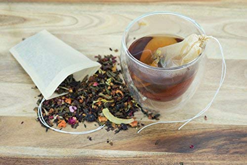 Velesco Tea Filter Bags Disposable Tea Infuser with Drawstring for Loose Leaf Tea with 100% Natural Sustainable Unbleached Paper 3.9" x 3" 400pcs