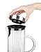 Zell Fruit Infusion Water Pitcher | Leak Proof Strong Borosilicate Glass Infuser Pitcher | Easy to Use Durable Fruit & Loose Leaf Tea Infusion Water Dispenser Stainless Steel Lid | 34 Oz (1 Liter)