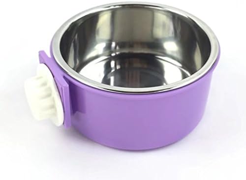 Yusenpet Cage Feeder Bowl for Small Pet, Food Water Feeder Bowl Dish with Bolt Holder for Pet Dog Cat Bird