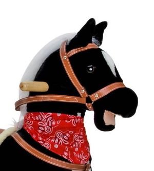 Sweety-Toys 6250 Blacky Schaukelpferd bewegliches Maul und Schweif- 2 Sounds – Bild 5