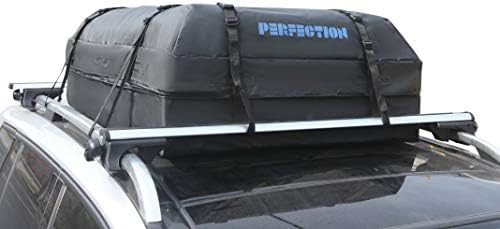 All-in-One Roof Top Cargo Storage Roofbag Luggage Carrier for Cars with Racks, Attached Non-Slip Mat, Extra Rooftop Padding, Enhanced Safety Buckle