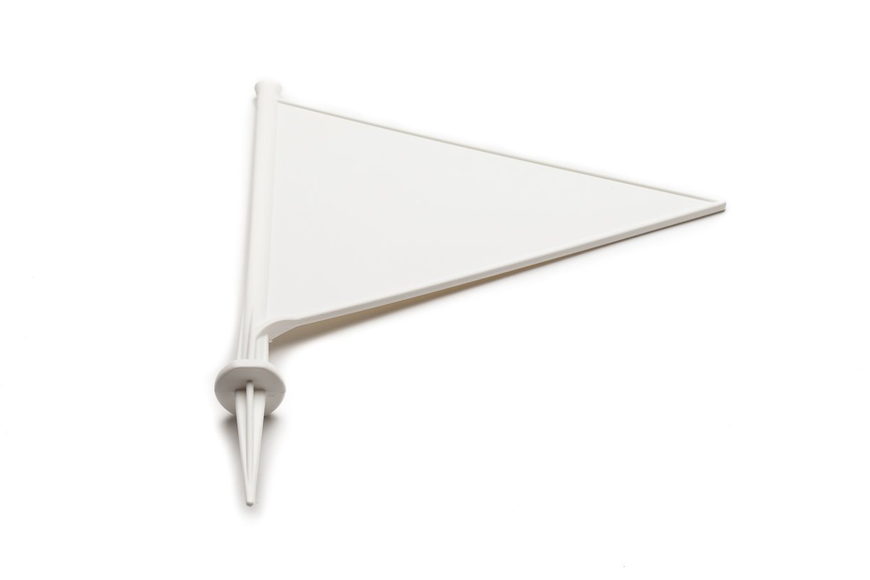 MPL Gardening MPL50120/W/10 Cricket and Sports Boundary Marker Flags Pack of 10 - White