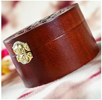 Wood Carved Circular Shape Musical Box Gift for Birthday/Valentine's day, Music Box Melody Castle in the Sky