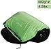 FARLAND adult Sleeping Bag lightweight Portable Waterproof Mummy envelope Bag Perfect for 0 degree Traveling, Camping, Hiking,Outdoor Activities (Green & Black / Right Zip, Mummy)