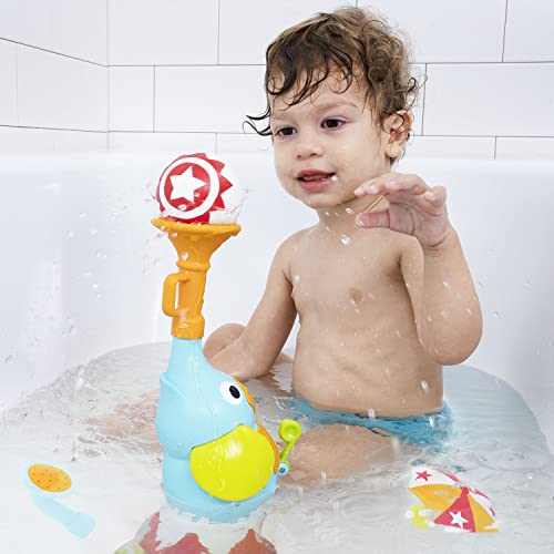Yookidoo Baby Bath Elephant Sprayer Toy Set EleFountain Sprinkler Water Show Features 3