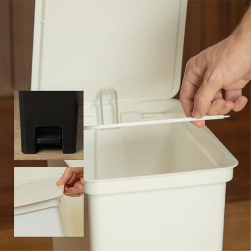 Lixeira Fly com Pedal 20L Paramount – Lixeira Plástica Grande com Tampa, Abertura sem Contato, Mais Higiene e Praticidade, Ideal para Cozinha, Escritório, Área Gourmet e Uso Profissional (Preto)