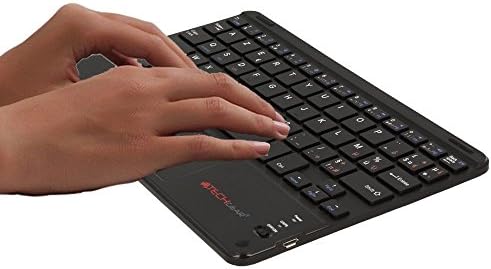 TECHGEAR Active Strike Pro Clavier AZERTY Bluetooth sans Fil avec Pavé Tactile Intégré compatible avec Samsung Tab S6 Lite 10.4, Tab S2 Tab S3 9.7, Tab S4 Tab S5e Tab S6 10.5 (+ Housse Clavier)