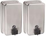 Bobrick 2111 ClassicSeries Surface-Mounted Soap Dispenser, 40oz, Stainless Steel (2 PACK)