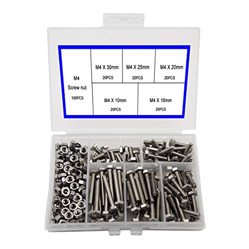 M4 304 Outer Corner Hexagonal Stainless Steel Hex Bolt Set Machinery Industry, Mechanical Hex Bolts and Nuts