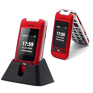 artfone 2G Big Button Mobile Phone for Elderly, Senior Flip Dual Screen Clam Dual SIM Free Unlocked Easy to Use Pay as…