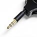 3.5 mm Male to Male Stereo Retractable Cable, Black 1.2M