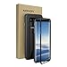 Galaxy Note 8 Case, NOHON [2-Piece] Slim Fit Ultra-Thin, [Magnetic Adsorption Technology] [Metal Frame] [Clear Tempered Glass Back] [Support Wireless Charging] for Samsung Galaxy Note 8 (Black)