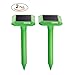 Catcha Sonic Mole Repeller Control Mole, Voles, Gopher, Humane Pest Deterrent for Lawn Garden Yard, Outdoor Solar Powered Chaser Spike Repellent (Pack of 2)