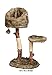 Pet Control HQ Cat Tree Condo 39 Inch Tall Scratcher Post Pet Bed Furniture, Authentic Pear Tree Bark Post with Activity House w/Scratching Sisal, Spacious Perch and Interactive Toy, Brownthumb 1