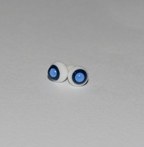 1 Pair Glass Blue Black Ball 6mm Round Ball Eyes for BJD Dollfie SD Doll