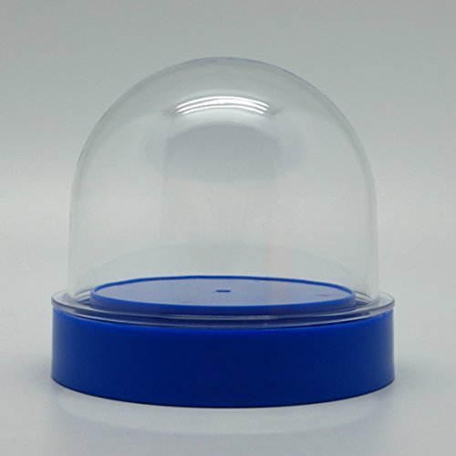 Snowdome.net DIY Snowdome kit Screw Round Low Type Bule Plastic (snowglobe DIY) by Snowdome.net