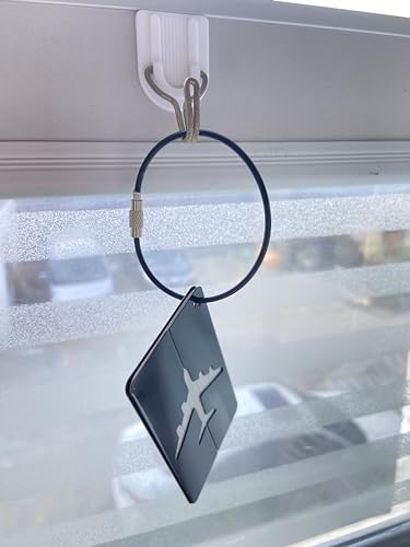 CrocSee Pack (20) Stainless Steel Wire Keychains Cable, Key Chain Rings, Heavy Duty Luggage Tags Loops Tag Keepers 2mm Twist Barrel (Cable Length: 6 inches)