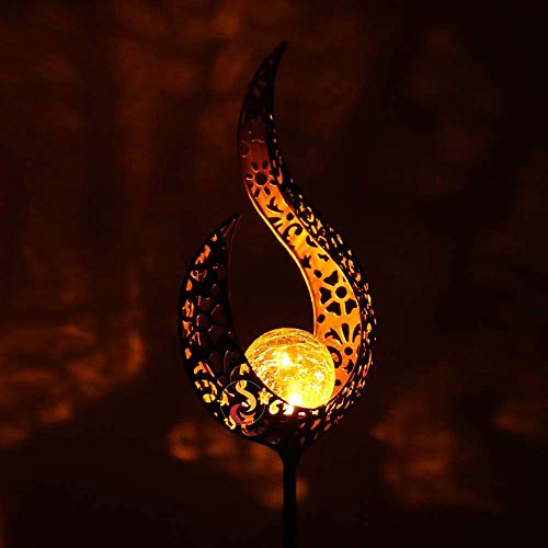 Gartenleuchte Solar Jiayida Metall Mond Gartenbeleuchtung LED Stake Lichter Solarleuchte Deko Garten Gartenlampe IP65…