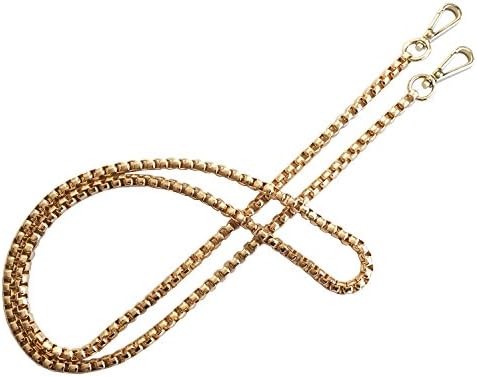 ONBLUE Width 7MM Length 47" Purse Chain Strap Replacement Gold Plated Chains for Shoulder Crossbody Bags Clutch Wallet Chain Straps Handbag Accessories