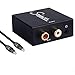 Snxiwth Digital to Analog Converter, Digital Optical Coaxial Input to Analog RCA and AUX 3.5mm (Headphone) Audio Conversion Adapter,with Cable.