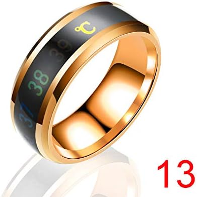 Youzpin Smart Temperature Rings Couple Rings Mood Temperature Display Rings