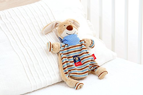 SIGIKID 47893 Schnuffeltuch Hase Semmel Bunny Mädchen und Jungen Babyspielzeug empfohlen ab Geburt blau/beige – Bild 3